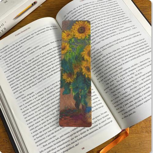 Marcador De Páginas Para Livros Artístico - Ler & Ser Claude Monet Bouquet Of Sunflowers