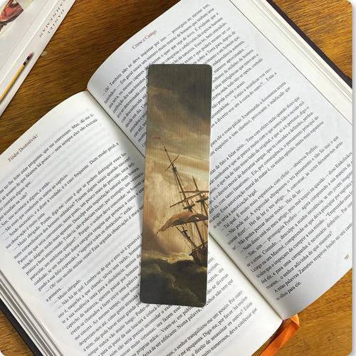 Marcador De Páginas Para Livros Artístico - Ler & Ser Willem Van De Velde Ii A Ship In Need In A Raging Storm